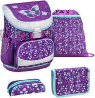 Belmil schoolspullenset vlinder 17 liter polyester paars