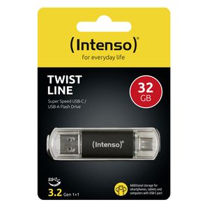 Intenso 3539480 USB flash drive 32 GB USB Type-A / USB Type-C 3.2 Gen 1 (3.1 Gen 1) Antraciet