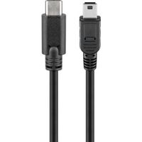 Goobay 67989 USB-kabel USB 2.0 0,5 m Mini-USB B USB C Zwart - thumbnail