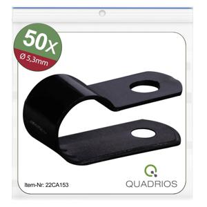 Quadrios 22CA153 Bevestigingsklem Schroefbaar 22CA153 Bundel-Ø (bereik) 5.3 mm (max) Zwart 1 set(s)