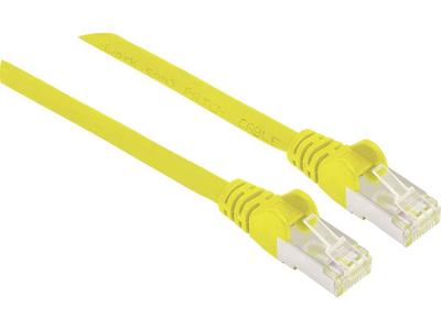 Intellinet 741125 RJ45 Netwerkkabel, patchkabel CAT 6A S/FTP 15.00 m Geel Folie afscherming, Afscherming gevlochten, Afgeschermd, Halogeenvrij 1 stuk(s)