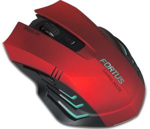 SpeedLink Fortus Wireless Ergonomische gaming-muis USB Optisch Rood, Zwart 5 Toetsen 2400 dpi Verlicht, Ergonomisch