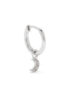 Djula anneau en or blanc 18ct à breloque demi-lune ornée de diamants - Argent