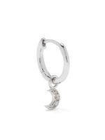 Djula anneau en or blanc 18ct à breloque demi-lune ornée de diamants - Argent - thumbnail