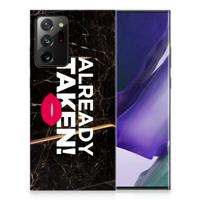 Samsung Galaxy Note20 Ultra Siliconen hoesje met naam Already Taken Black