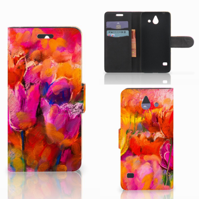 Hoesje Huawei Ascend Y550 Tulips Hoesje Huawei Ascend Y550 Tulips