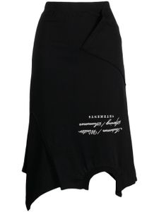 VETEMENTS jupe à ourlet asymétrique - Noir