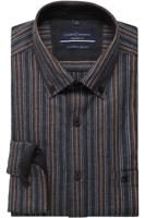 Casa Moda Casual Comfort Fit Overhemd grijs, Gestreept