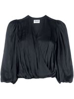 Zadig&Voltaire blouse drapée à col v - Noir