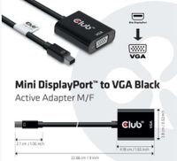 CLUB3D CAC-2113 kabeladapter/verloopstukje Mini Displayport VGA Zwart - thumbnail