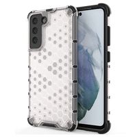 Honeycomb Armored Samsung Galaxy S21 FE 5G Hybrid Case - Doorzichtig - thumbnail