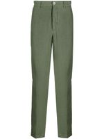 120% Lino pantalon en lin à coupe droite - Vert