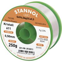 Stannol Kristall 611 Fairtin Soldeertin, loodvrij Loodvrij Sn96,5Ag3Cu0,5 REM1 250 g 0.5 mm - thumbnail