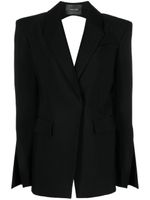 Mugler blazer à dos ouvert - Noir