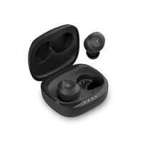 KSIX Oblivion Draadloze Bluetooth-hoofdtelefoon, HD-microfoon voor oproepen, waterdicht, spraakassistent, 19 uur batterijduur, True Wireless Stereo, Touch-bediening, zwart