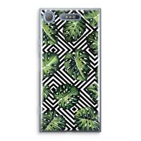 Geometrische jungle: Sony Xperia XZ1 Transparant Hoesje