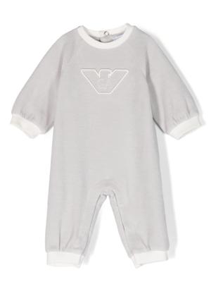 Emporio Armani Kids Romper met geborduurd logo - Grijs
