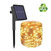 Zonne Waterdichte IP67 LED Lichtslinger - 12m - Geel - thumbnail