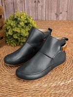 Women Casual Comfy Daily Adjustable Soft Leather Booties