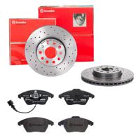 Remmenset, remschijf BREMBO, Remschijftype: Geperforeerd / Geventileerd, Inbouwplaats: Vooras, u.a. für Seat, VW, Skoda, Audi - thumbnail