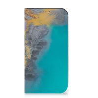 iPhone 15 Pro Max Standcase Marble Blue Gold