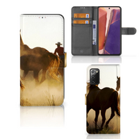 Samsung Galaxy Note 20 Telefoonhoesje met Pasjes Design Cowboy - thumbnail