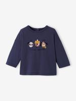 Babyshirt 3 dieren donkerblauw