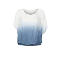 Paprika dip-dye top wit/blauw
