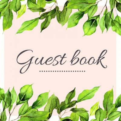 Mooie  Gastenboeken Green Leaves Floral Tropisch Gastenboek voor Huwelijk | Bruiloft | Verjaardag | Babyshower | Babyborrel | Verjaardag | Pensioen | Feest en meer