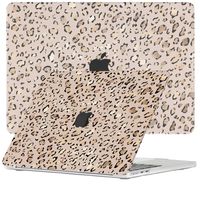 Lunso MacBook Air 15 inch M2/M3 (2023-2024) cover hoes - case - Leopard Rose Gold - thumbnail