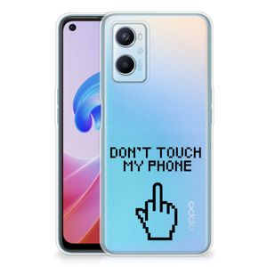 OPPO A96 | OPPO A76 Silicone-hoesje Finger Don't Touch My Phone