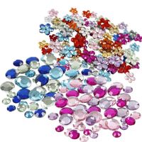 Plak diamantjes/steentjes mix set 972 stuks