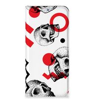 Mobiel BookCase Motorola Moto G31 | G41 Skull Red - thumbnail