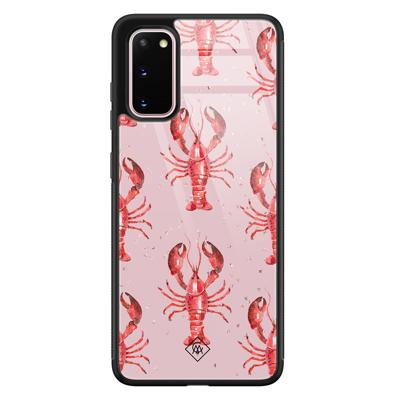 Samsung Galaxy S20 glazen hardcase - Lobster all the way Samsung Galaxy S20 glazen hardcase - Lobster all the way