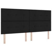 vidaXL Moderen Zwart Bedframe 200 X cm Knoop Gestikt Foam Gevoerde Massief Grenenhouten Stijlvolle Meubels voor Stellen Dubbele Platform Volwassen Queen Size Luxe