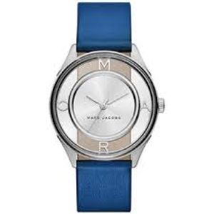 Horlogeband Marc by Marc Jacobs MJ1458 Leder Blauw 18mm