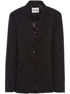 Miu Miu blazer à simple boutonnage - Noir