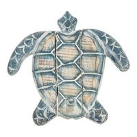 Houten Schildpad Blauw Kapstok (20 x 20 cm) - thumbnail