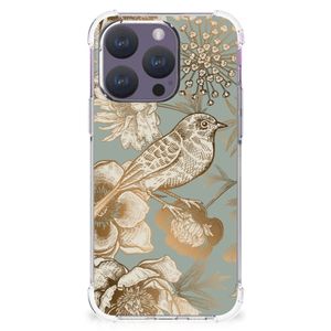 Case voor iPhone 15 Pro Vintage Bird Flowers