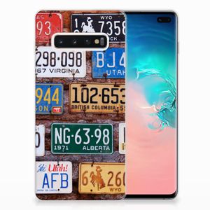 Samsung Galaxy S10 Plus Siliconen Hoesje met foto Kentekenplaten