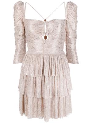 Sabina Musayev Plissé mini-jurk - Roze