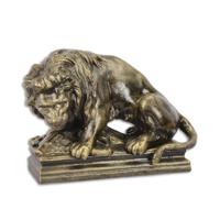 A CAST IRON SCULPTURE OF A LION AND HOG - thumbnail