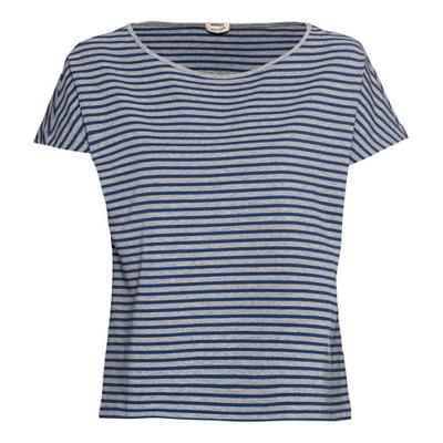 Streepjesshirt, grijs/jeansblauw-gemêleerd 44/46