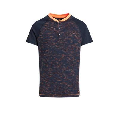 WE Fashion T-shirt oranje/donkerblauw