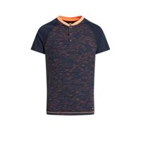 WE Fashion T-shirt oranje/donkerblauw