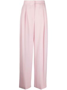 Alexander McQueen pantalon plissé à taille haute - Rose