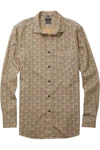 OLYMP Casual Regular Fit Overhemd beige, Motief