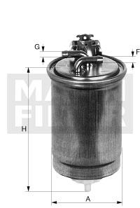 Brandstoffilter MANN-FILTER, u.a. für Skoda, VW, Seat