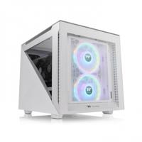 Thermaltake Divider 200 TG Snow Micro-tower PC-behuizing Wit 2 voorgeïnstalleerde ventilators, Zijvenster, Stoffilter