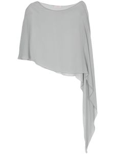 Antonelli blouse en soie à design asymétrique - Gris